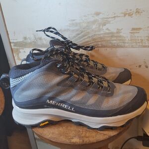 Merrell Womans Gray Hiking Shoes Moab Speed Mid GTX Sz 6